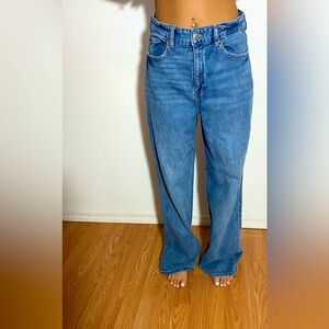 H&M high-waisted wide-leg jeans